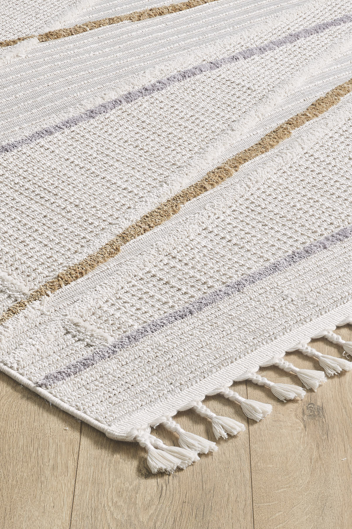 Empera-Ibiza Marilla Geometrik Toz Vermeyen İSkandinav Desen Saçaklı Halı-2-Milagron.com