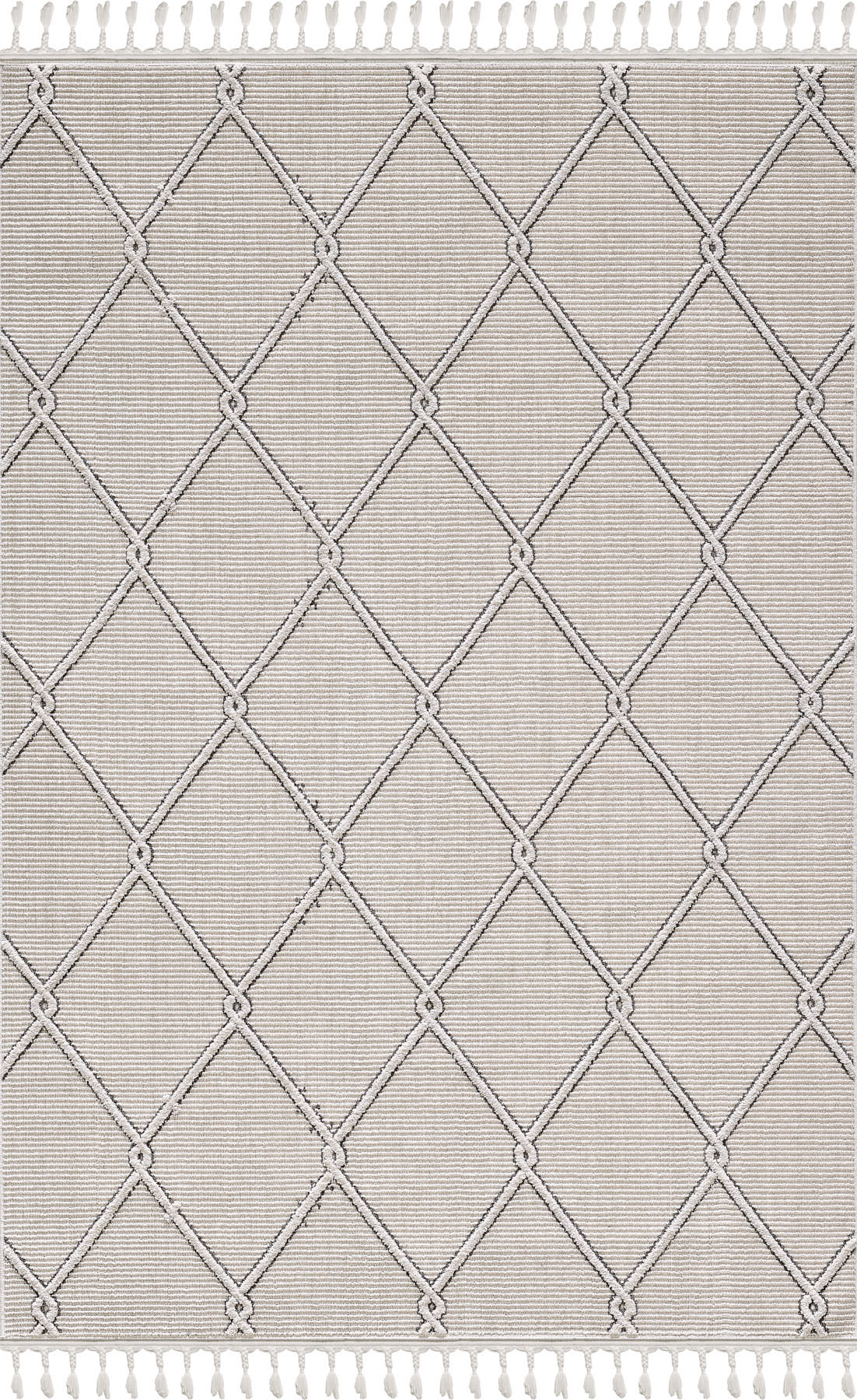 Empera-Ibiza Vista Geometrik Toz Vermeyen İSkandinav Desen Saçaklı Halı-1-Milagron.com