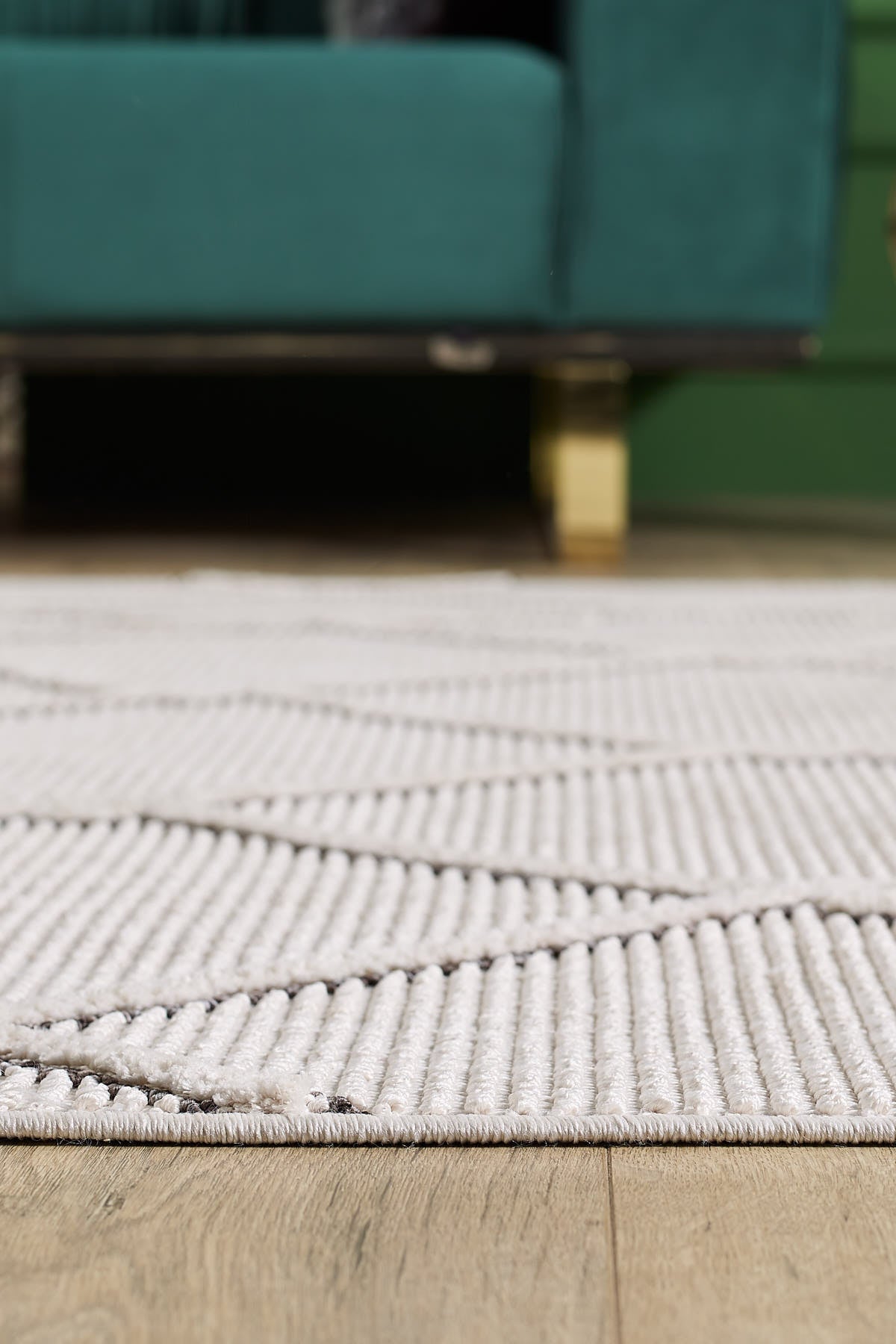 Empera-Ibiza Vista Geometrik Toz Vermeyen İSkandinav Desen Saçaklı Halı-4-Milagron.com