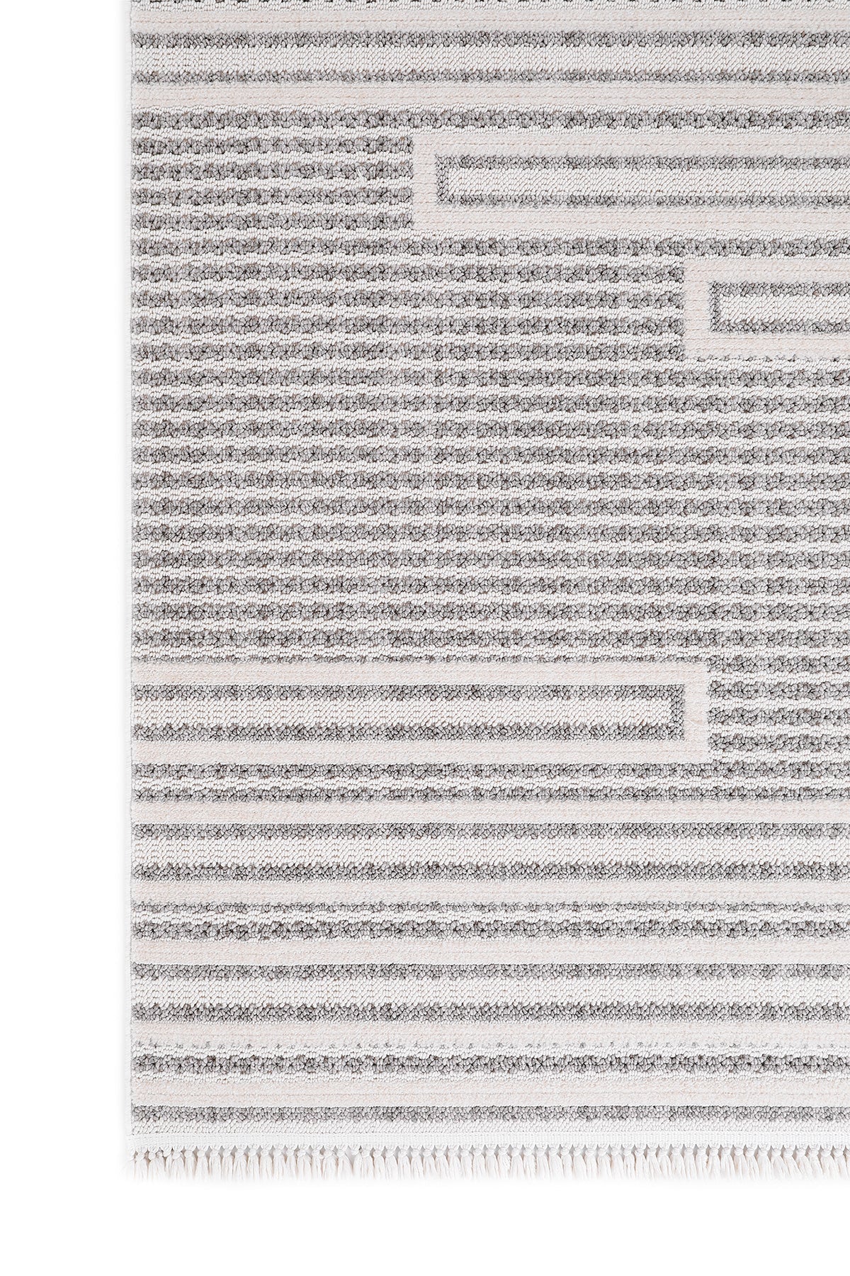 Empera-Indiana Step Takma Saçaklı Modern Salon Halısı-3-Milagron.com