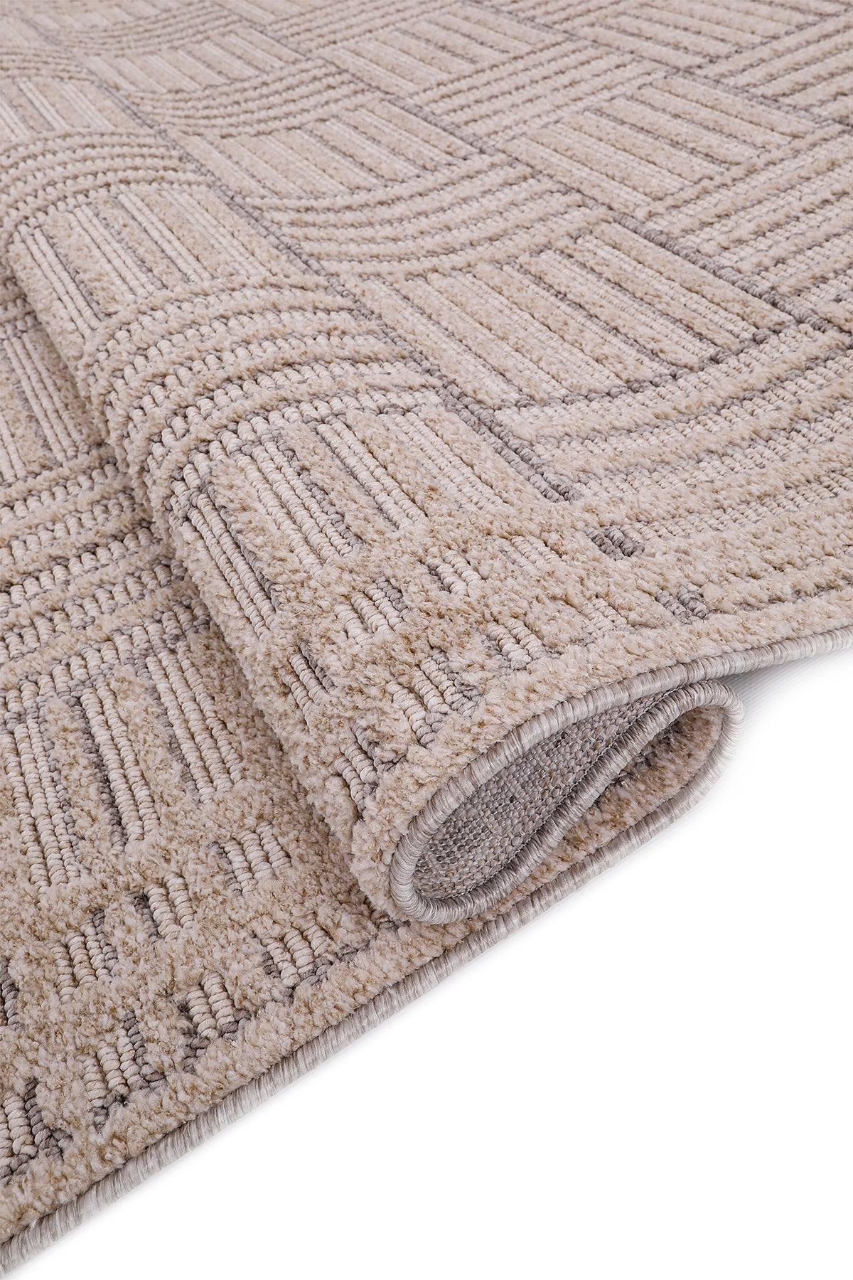 Empera-Indiana Stripe Takma Saçaklı Modern Salon Halısı-2-Milagron.com