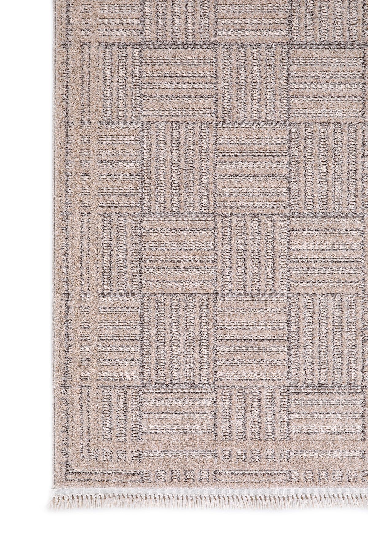 Empera-Indiana Stripe Takma Saçaklı Modern Salon Halısı-3-Milagron.com