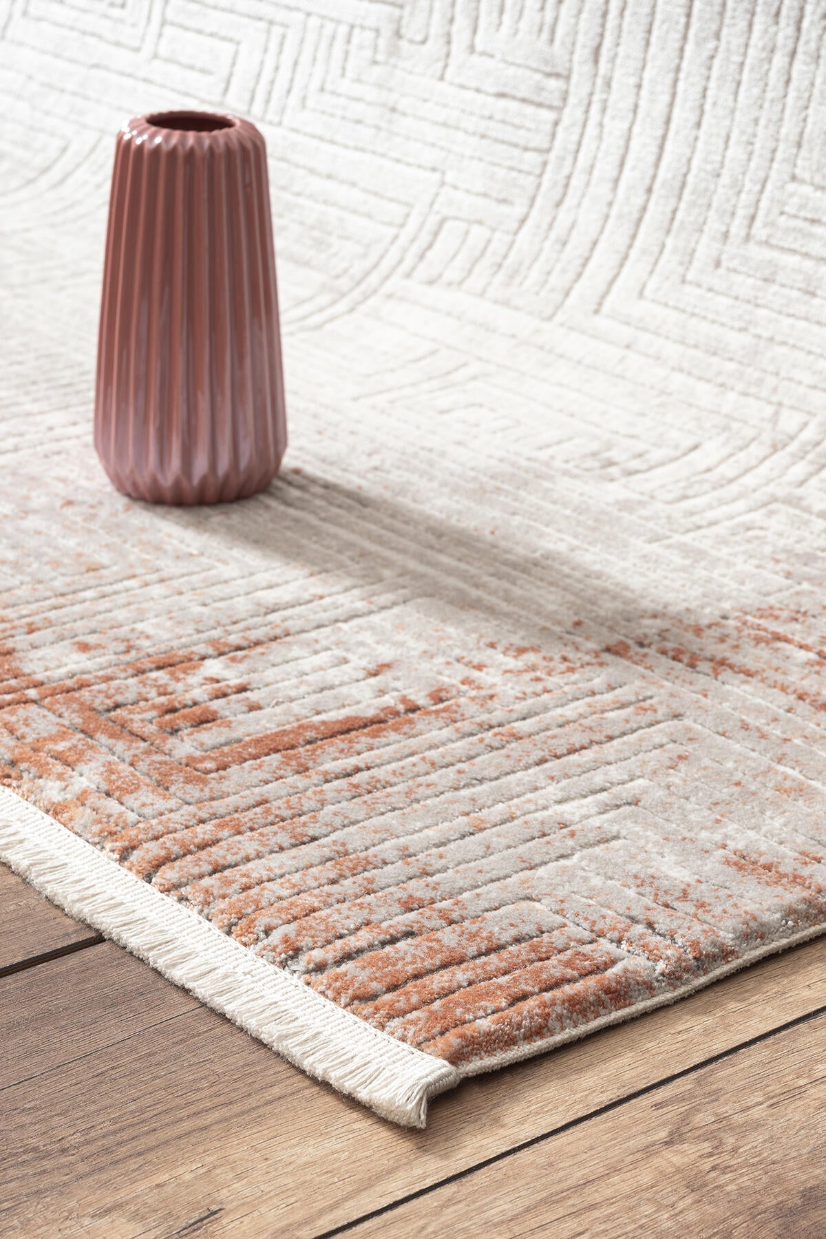 Empera-Pena Macaroon Geometrik Desenli Modern Halı-3-Milagron.com