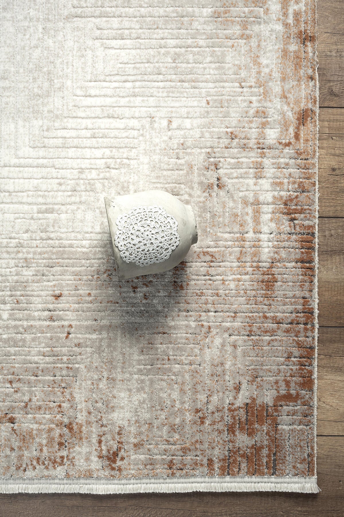 Empera-Pena Macaroon Geometrik Desenli Modern Halı-4-Milagron.com