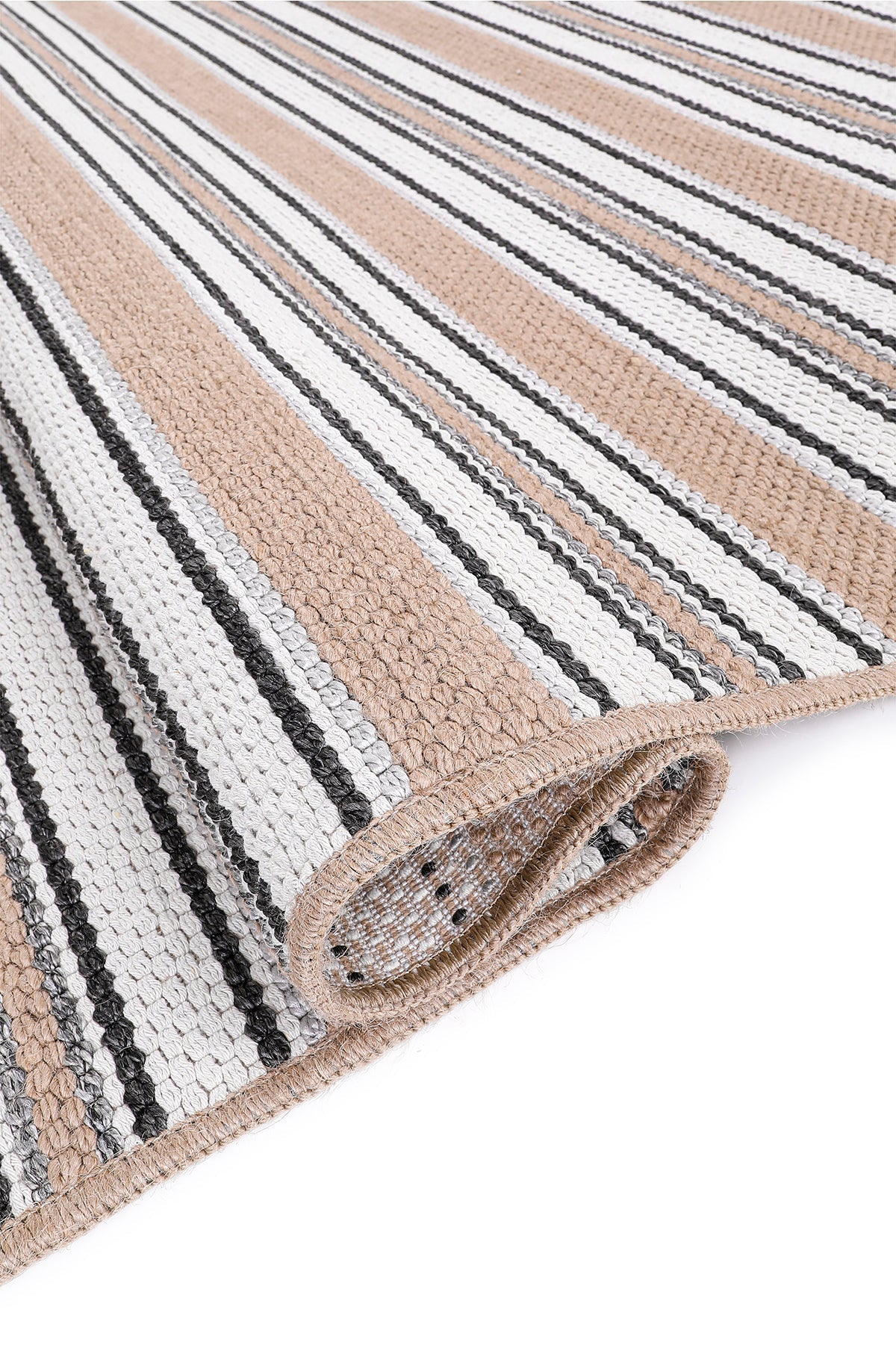 Empera-Qılım Ekru Modern Takma Saçaklı Kilim-4-Milagron.com