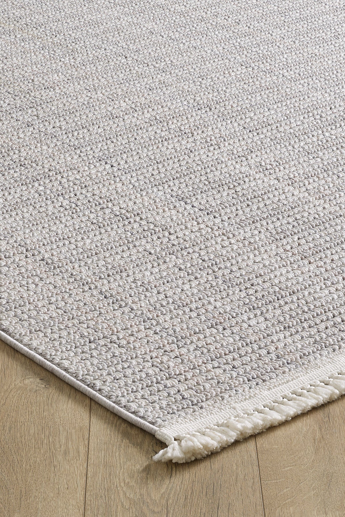 Empera-Serenity Light Grey Saçaklı Tozumaz Antialerjik Halı-2-Milagron.com