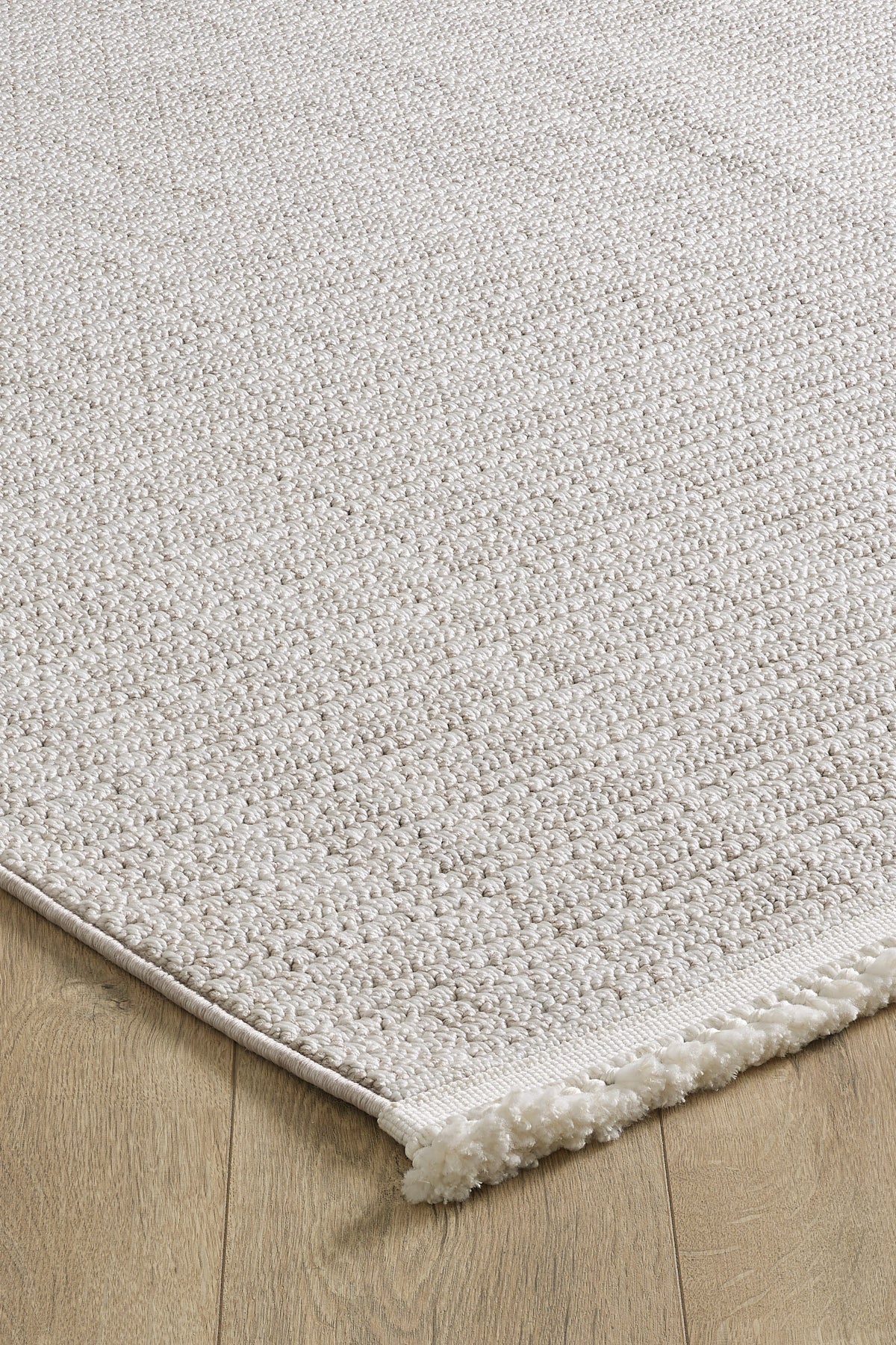 Empera-Serenity Sand White Saçaklı Tozumaz Antialerjik Halı-2-Milagron.com