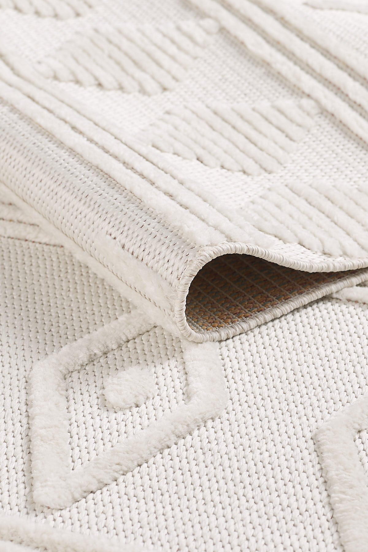 Empera-Shibori Aztec Kaymaz Tabanlı Antialerjik Halı-3-Milagron.com