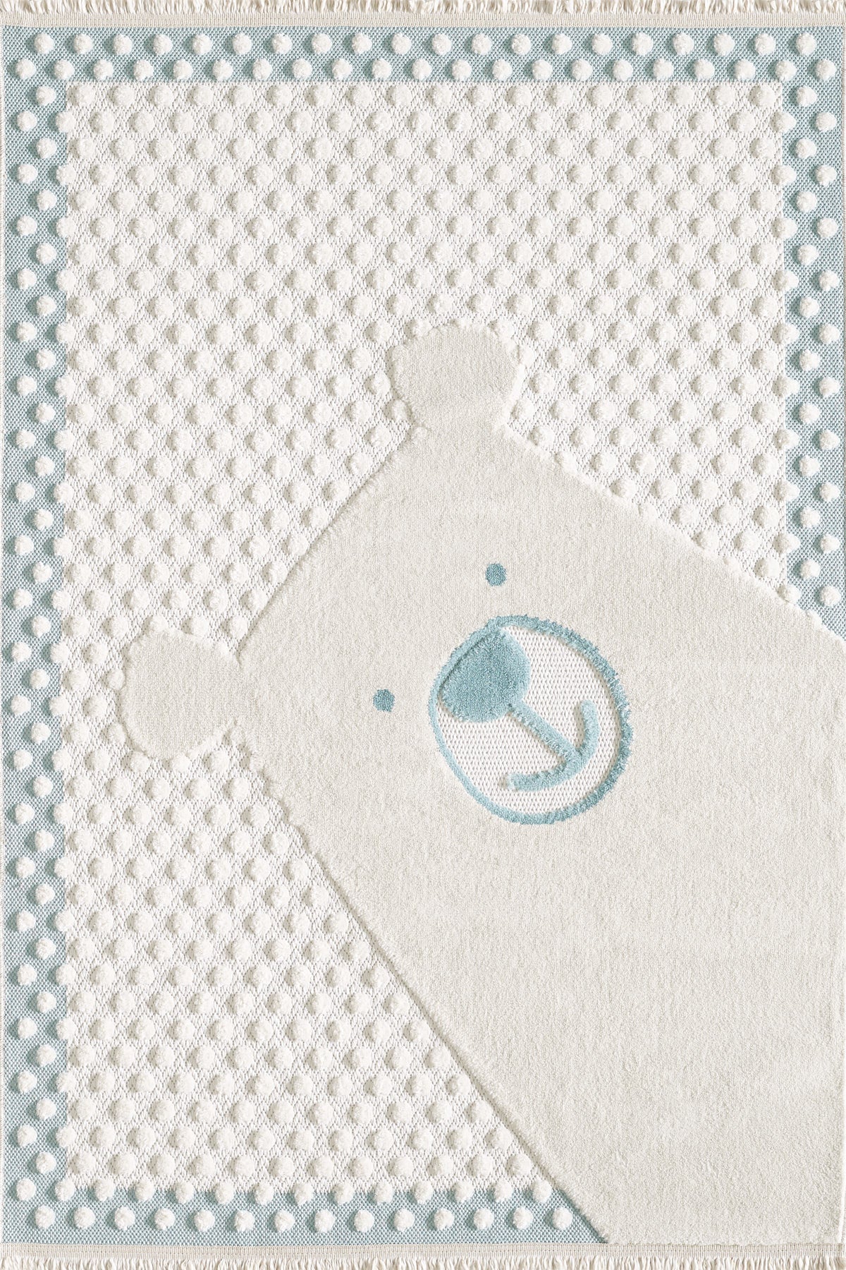 Empera-Shibori Kids Bruin Figürlü Dikdörtgen Bebek Odası Halısı-1-Milagron.com