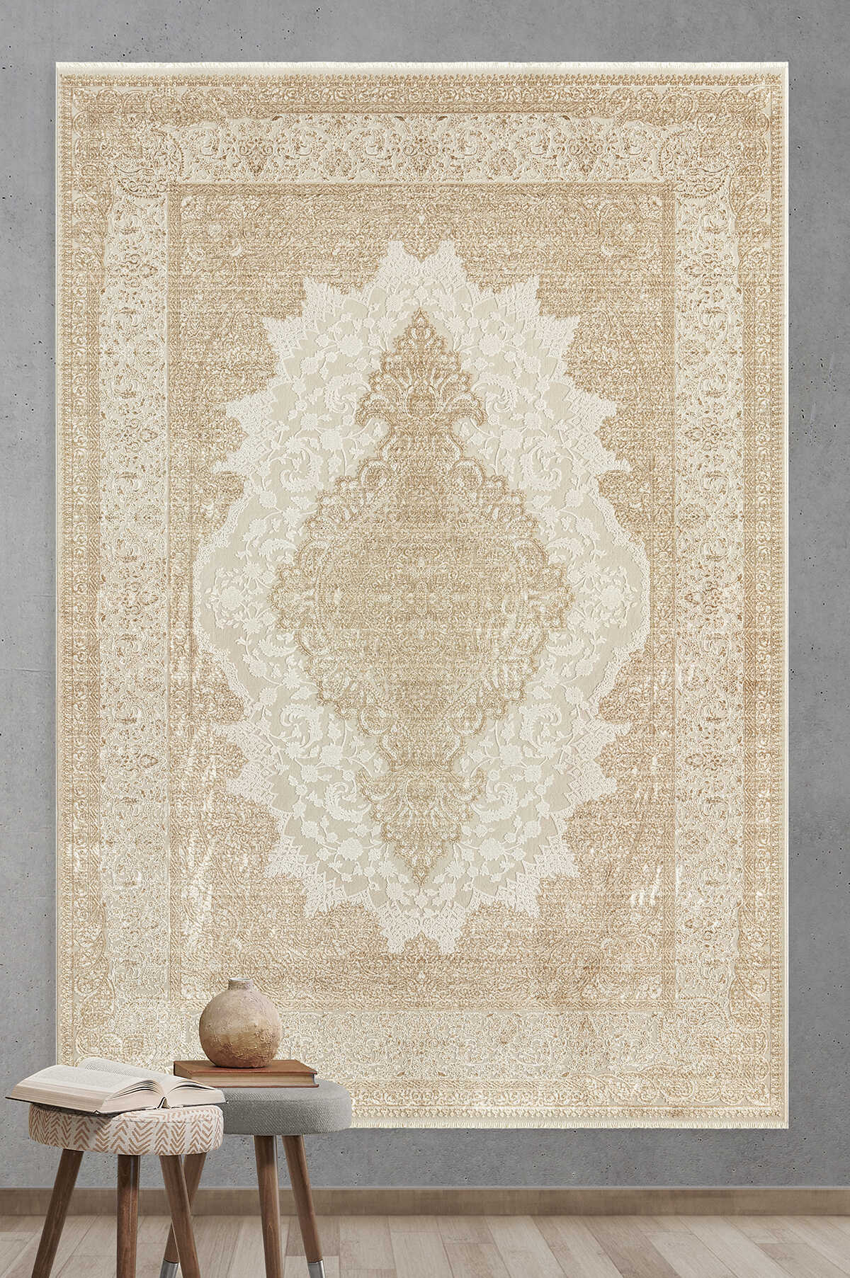 Empera-Soho Mood Antique Gold Etnik Desenli Klasik Salon Halısı-2-Milagron.com