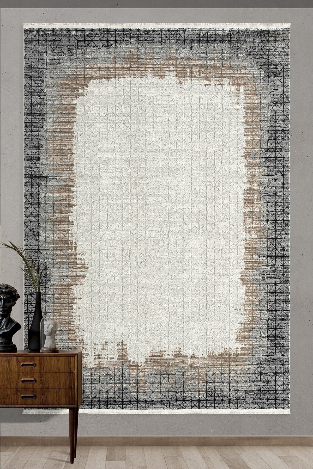 Empera-Terra Vermillion Modern Çerçeveli Halı-2-Milagron.com