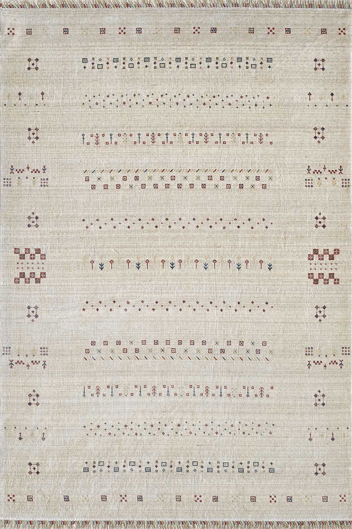 Empera-Violin Aura Etnik Desenli Saçaklı Salon Halısı-1-Milagron.com