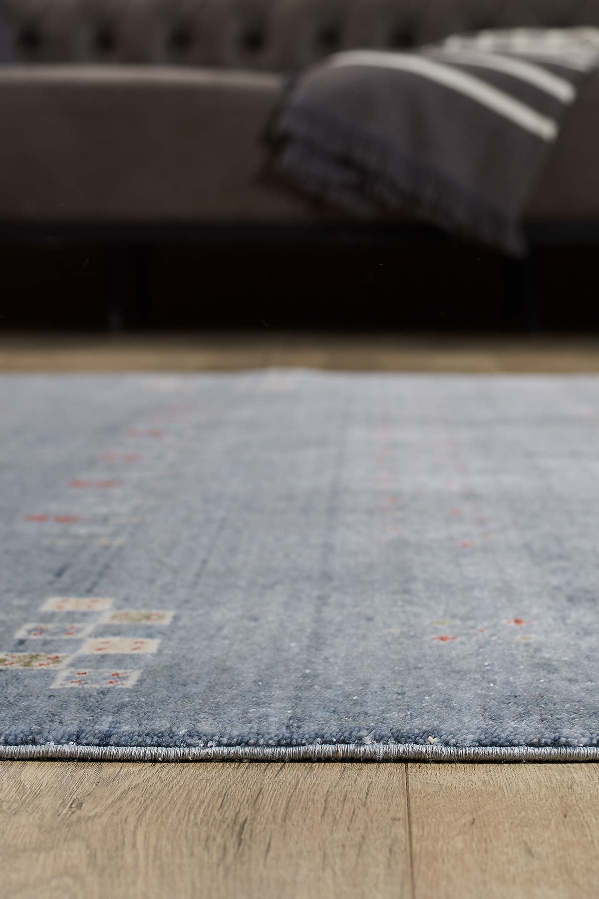 Empera-Violin Marine Etnik Desenli Mavi Saçaklı Salon Halısı-4-Milagron.com