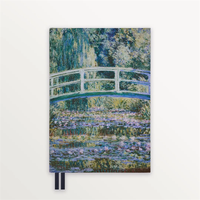 Episode-Episode Gallery Monet Japanese Bridge A5 Flex Linen Notebook-DEFTER-1-Milagron.com