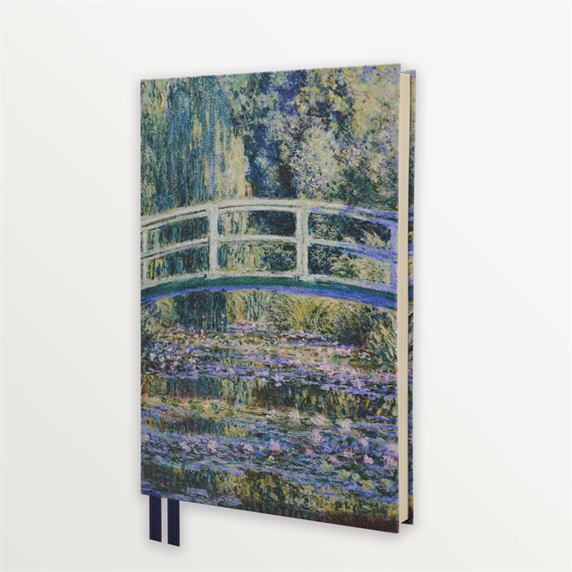 Episode-Episode Gallery Monet Japanese Bridge A5 Flex Linen Notebook-DEFTER-2-Milagron.com
