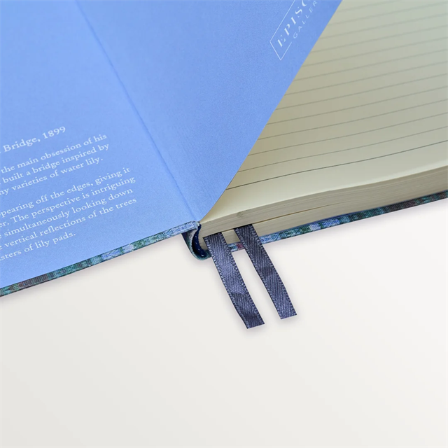 Episode-Episode Gallery Monet Japanese Bridge A5 Flex Linen Notebook-DEFTER-6-Milagron.com