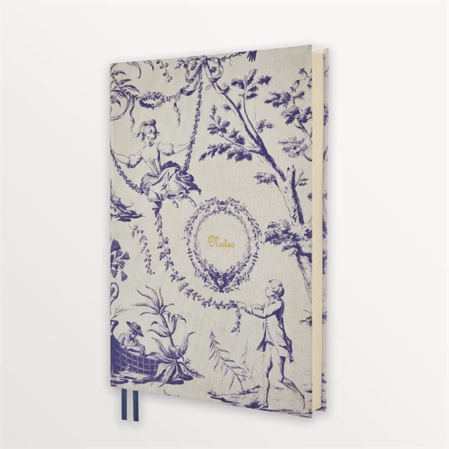 Episode-Episode Toile De Jouy La Balancoire A5 Flex Linen Notebook-DEFTER-2-Milagron.com