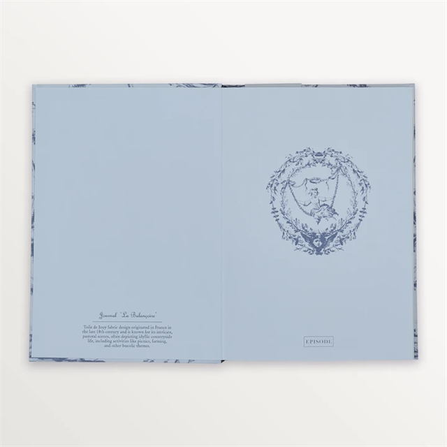 Episode-Episode Toile De Jouy La Balancoire A5 Flex Linen Notebook-DEFTER-5-Milagron.com