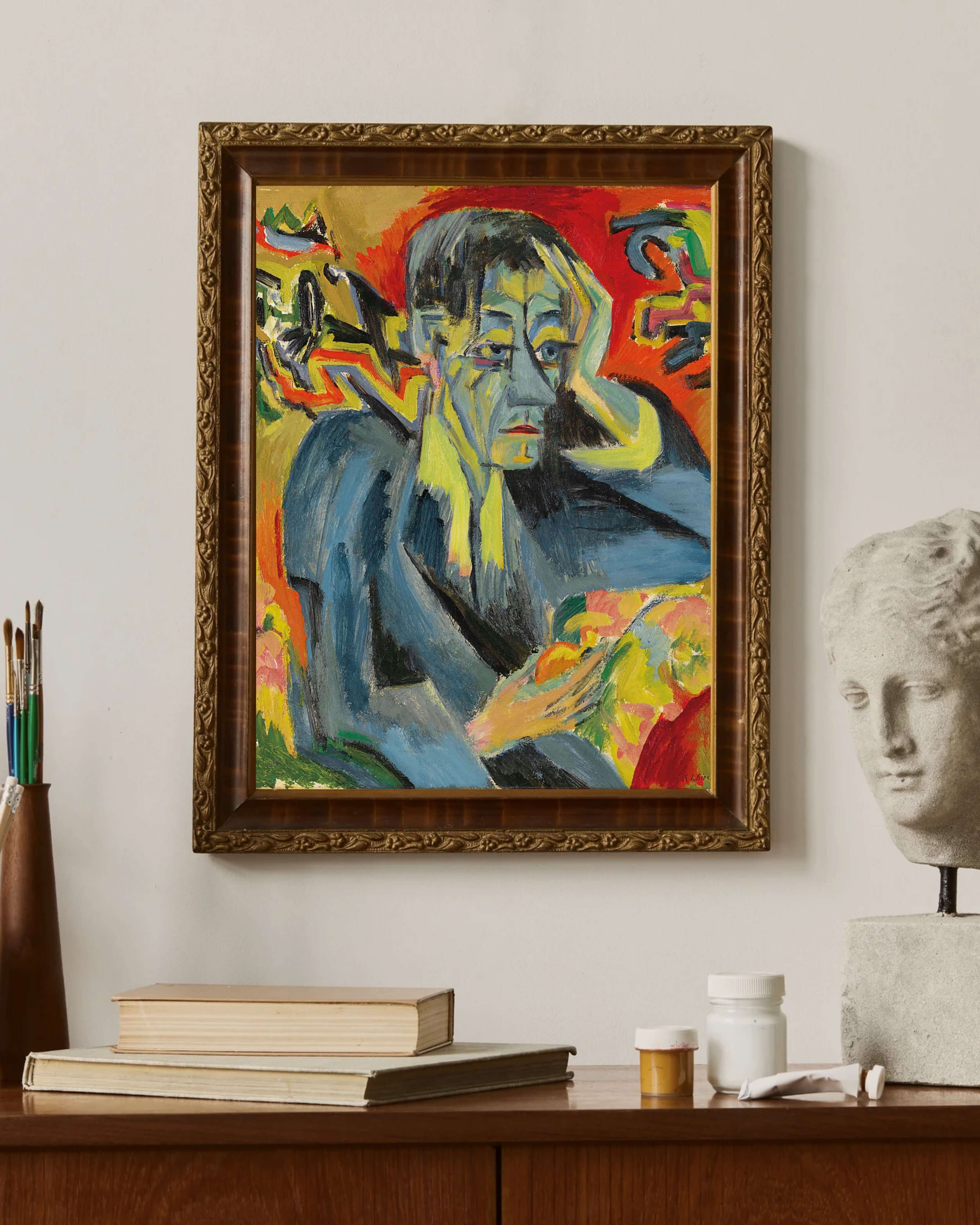 Ernst Ludwig Kirchner - Şair Frank'In Portresi
