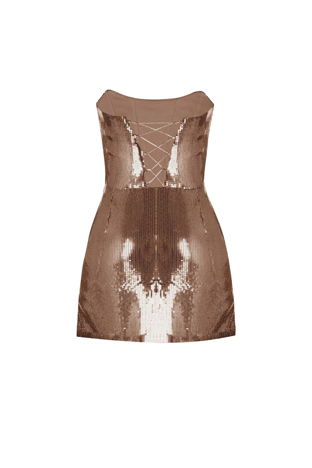 Esotte-Ally Bakır Payetli Elbise-Elbise-2-Milagron.com