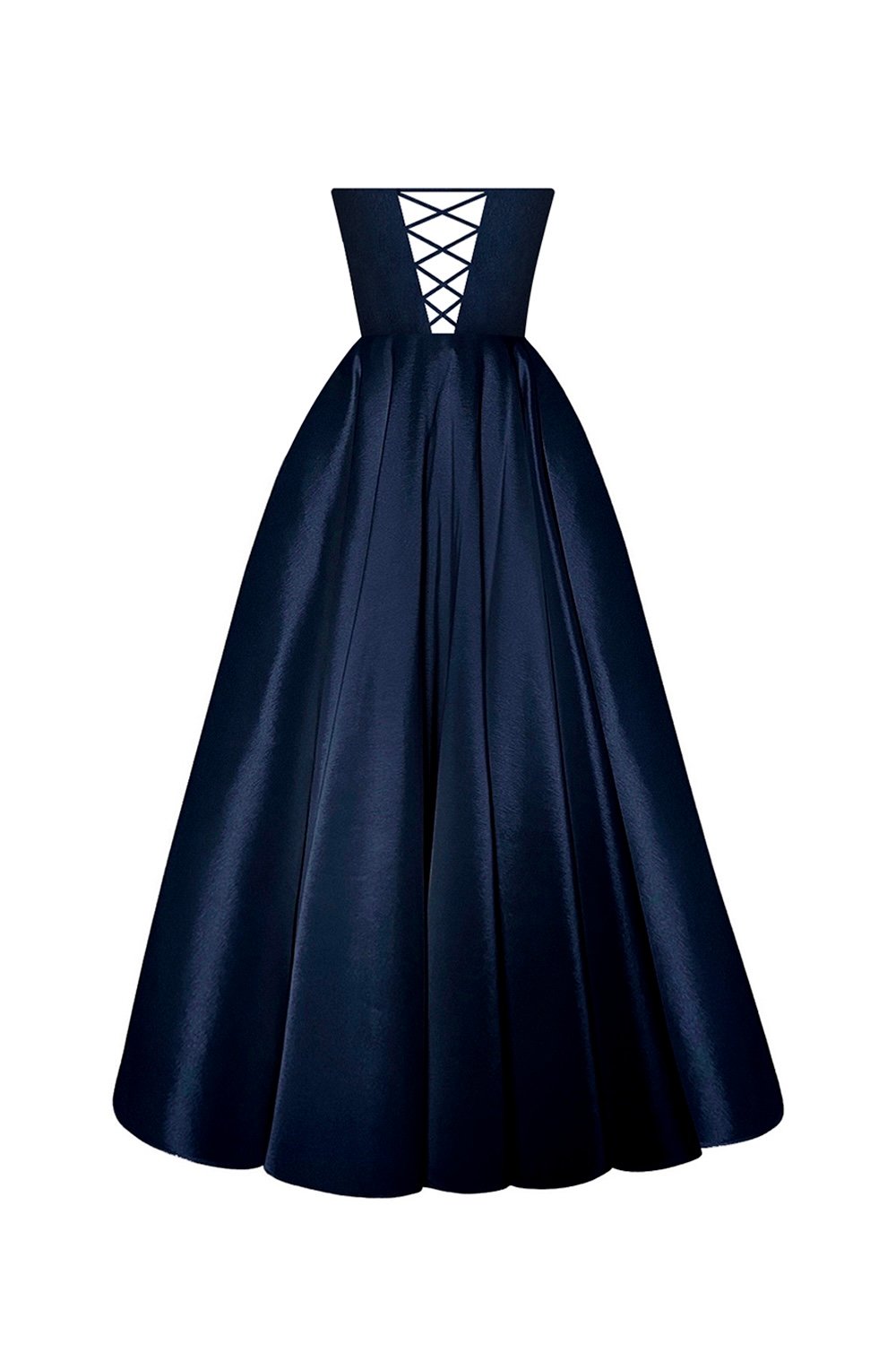 Esotte-Audrey Lacivert Midi Elbise-Elbise-3-Milagron.com