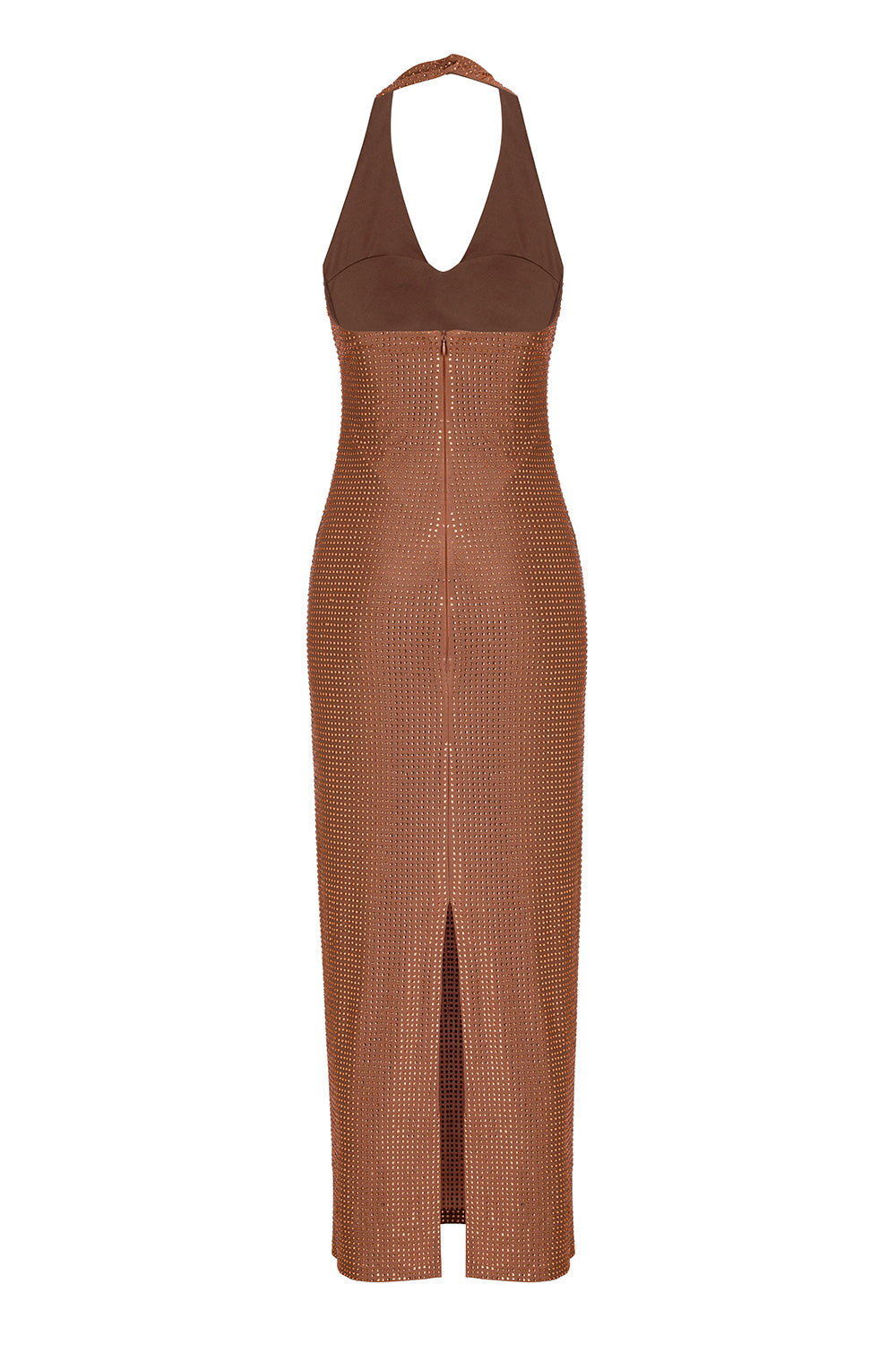 Esotte-Di̇xi̇e Taşlı Karamel Elbise-Elbise-2-Milagron.com