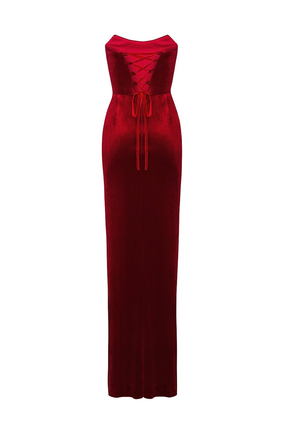 Esotte-Morena Kırmızı Kadife Elbise-Elbise-2-Milagron.com