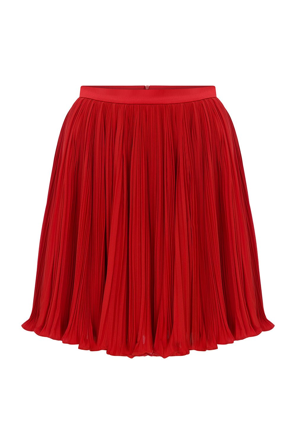 Carmine - Drape Detaylı Krep Şifon Mini Etek - 1