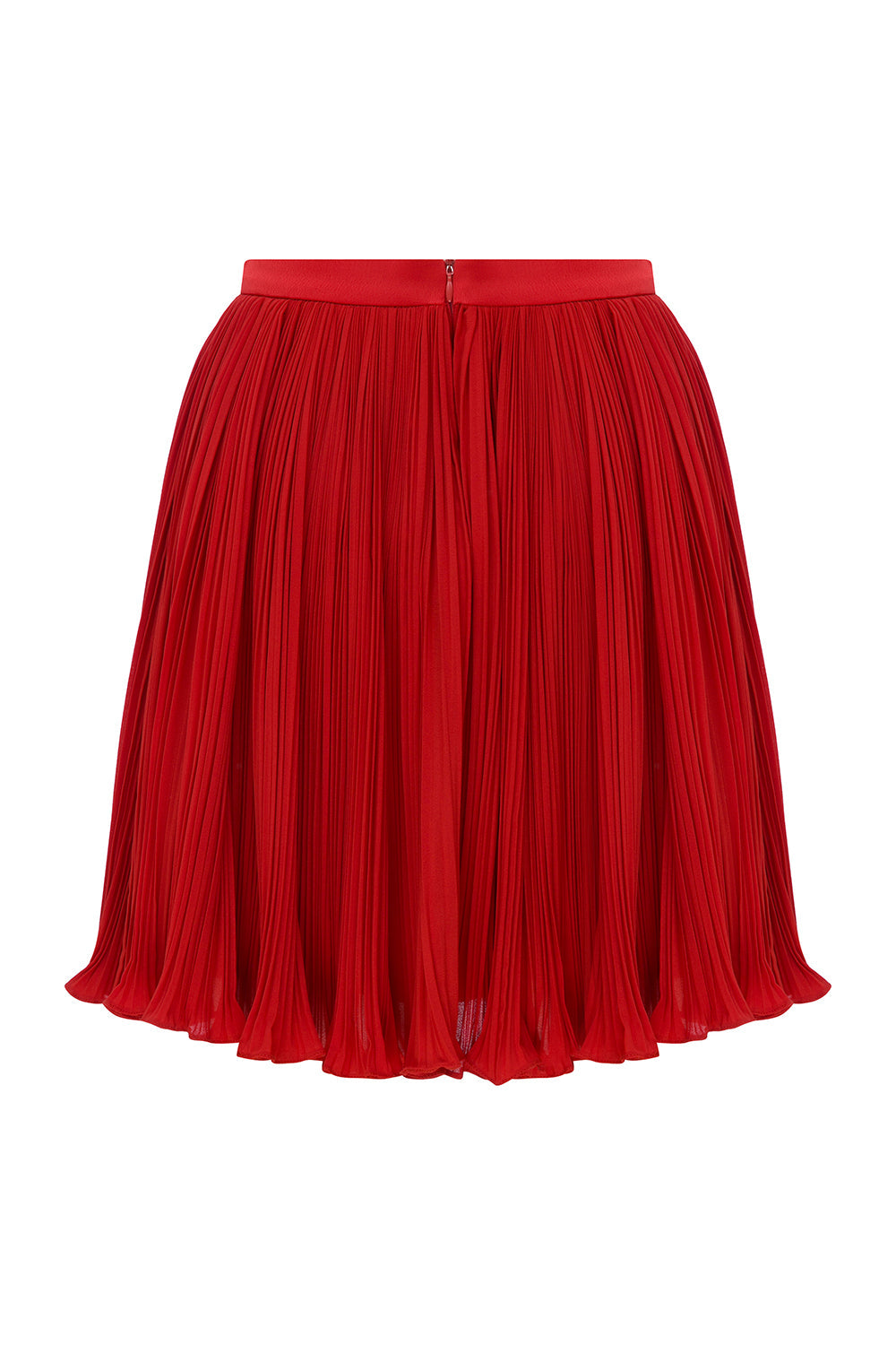 Carmine - Drape Detaylı Krep Şifon Mini Etek - 2