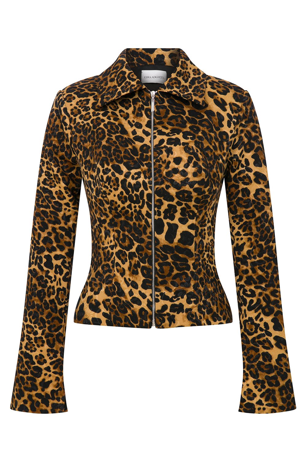 Esra Adıgüzel-Feline Mirage - Fermuar Detaylı Bele Oturan Leopar Desenli Ceket-Ceket-2-Milagron.com