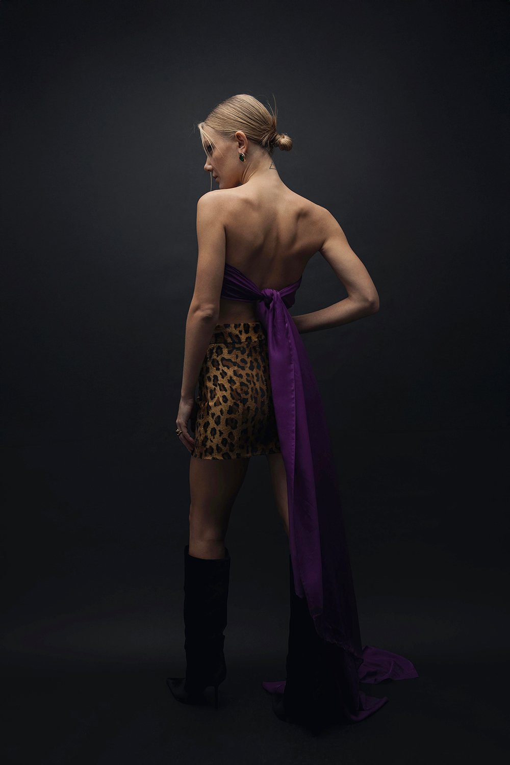 Esra Adıgüzel-Roar - Kemer Detaylı Leopar Desenli Etek-Etek-5-Milagron.com