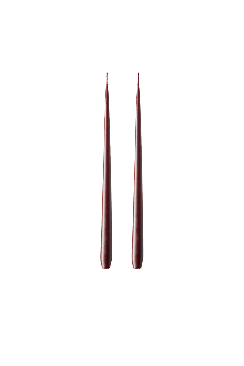 Ester&Erik-Aubergine Kokusuz 2'li Uzun Konik Mum 42 Cm-Mum-1-Milagron.com