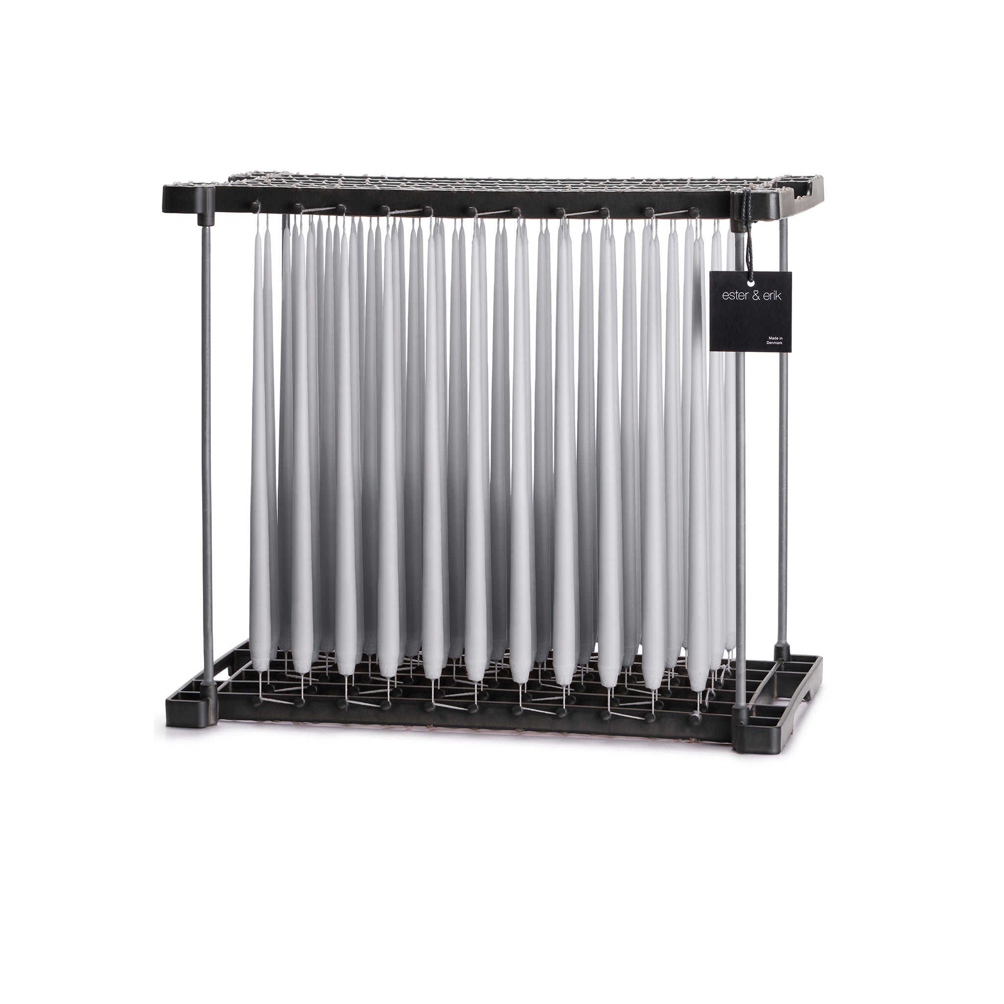 Ester&Erik-Beton Grisi Kokusuz 2'li Konik Mum 32 Cm-Mum-2-Milagron.com