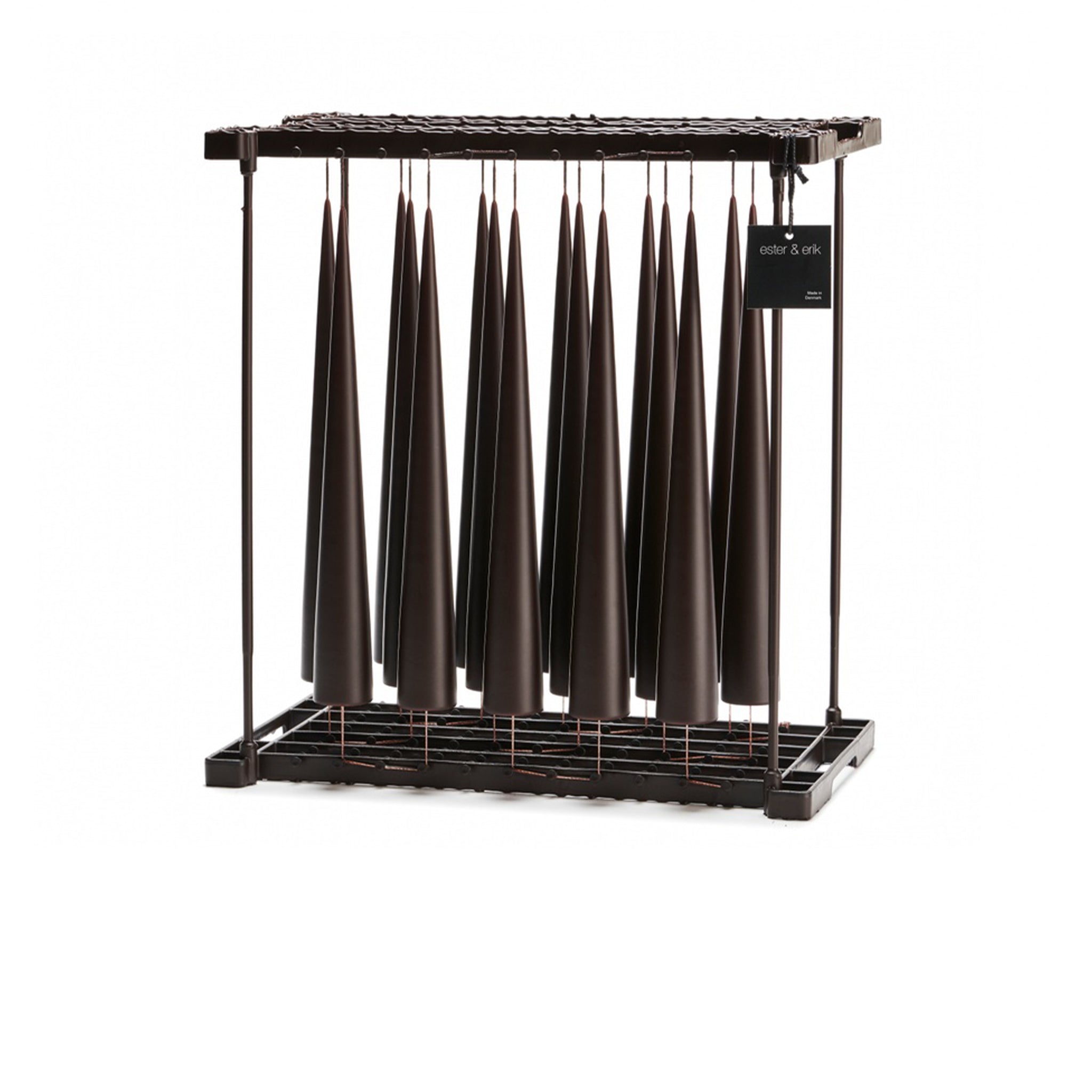 Ester&Erik-Espresso Kokusuz 2'li Kalın Konik Mum 37 Cm-Mum-2-Milagron.com