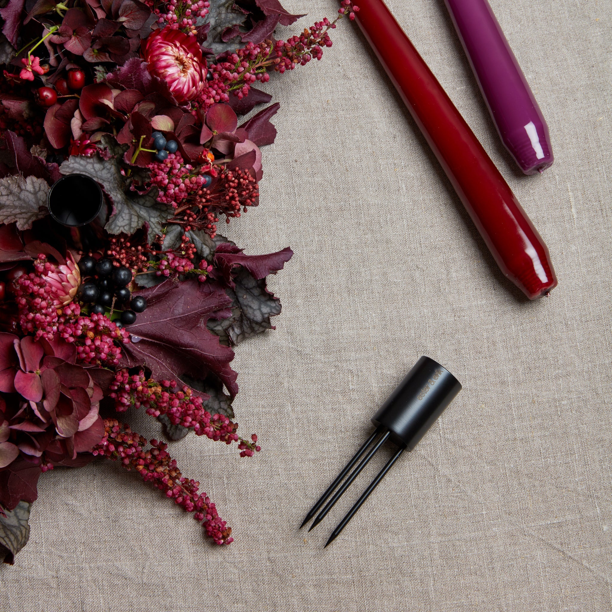 Ester&Erik-Mum Çubuğu Siyah-Mumluk & Şamdan-2-Milagron.com