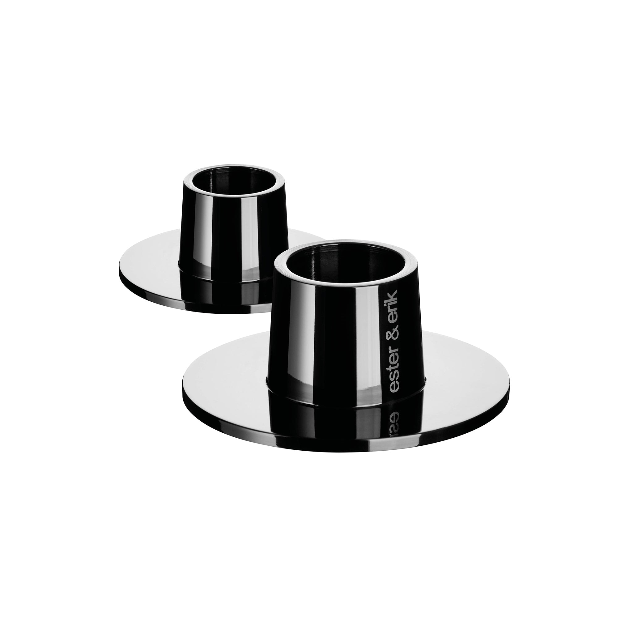 Ester&Erik-Parlak Siyah 2'li Mumluk-Mumluk & Şamdan-1-Milagron.com