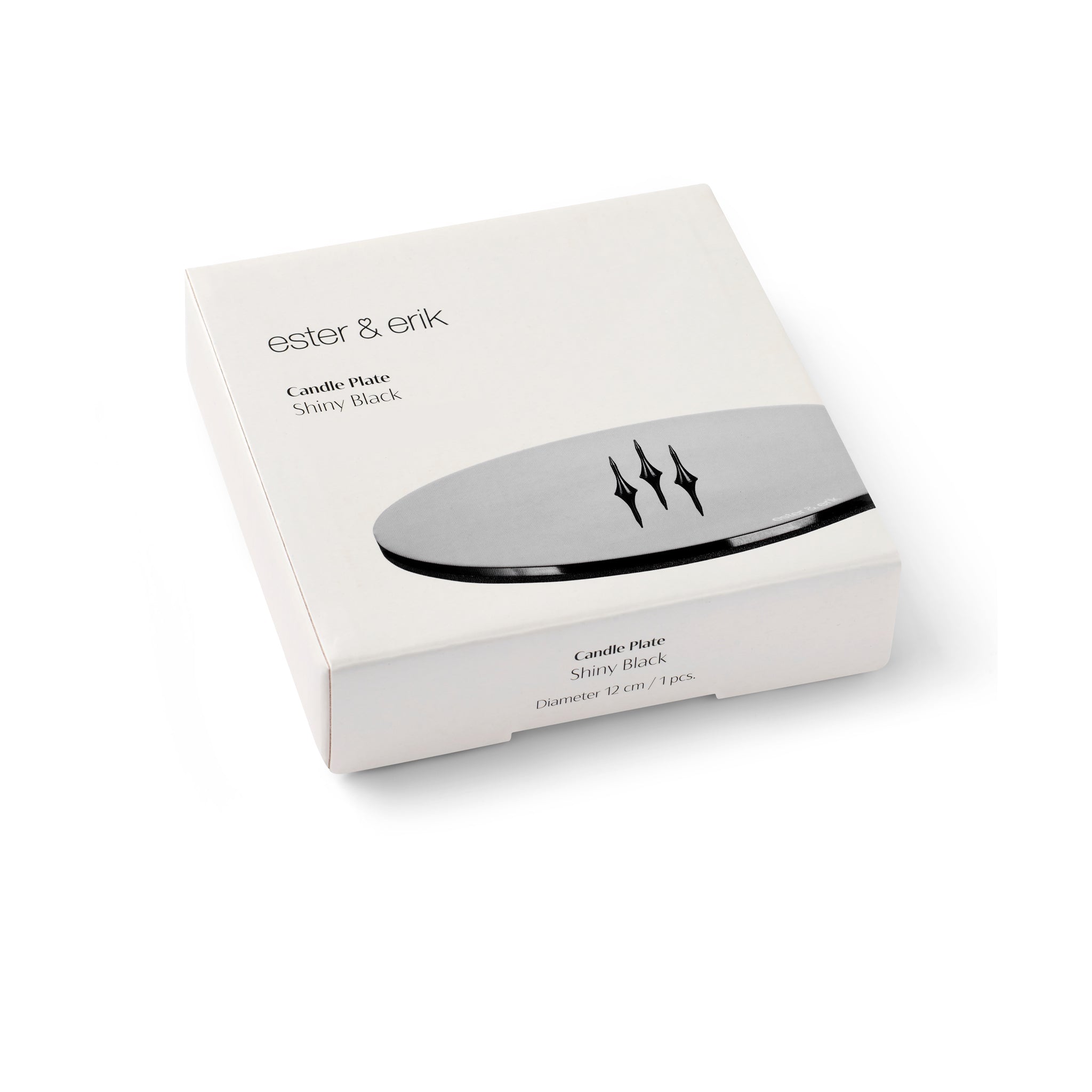 Ester&Erik-Parlak Siyah İĞne Uçlu Tabak Mumluk-Mumluk & Şamdan-2-Milagron.com