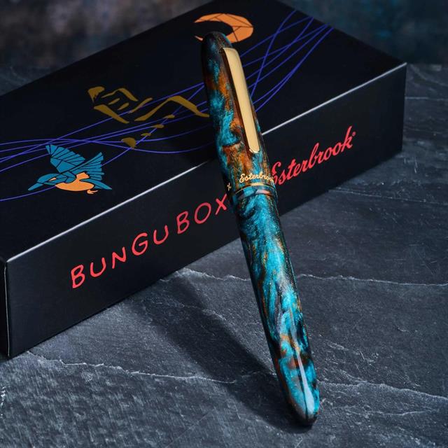 Esterbrook-Esterbrook X Bungubox Estie Kingfisher Gold Dolma Kalem (Extra Fine) Uç-Dolma Kalem-5-Milagron.com