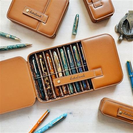 Esterbrook-Nook üçlü Kalem Kılıfı British Tan(kahverengi)-Deri Kalem Çantası-4-Milagron.com