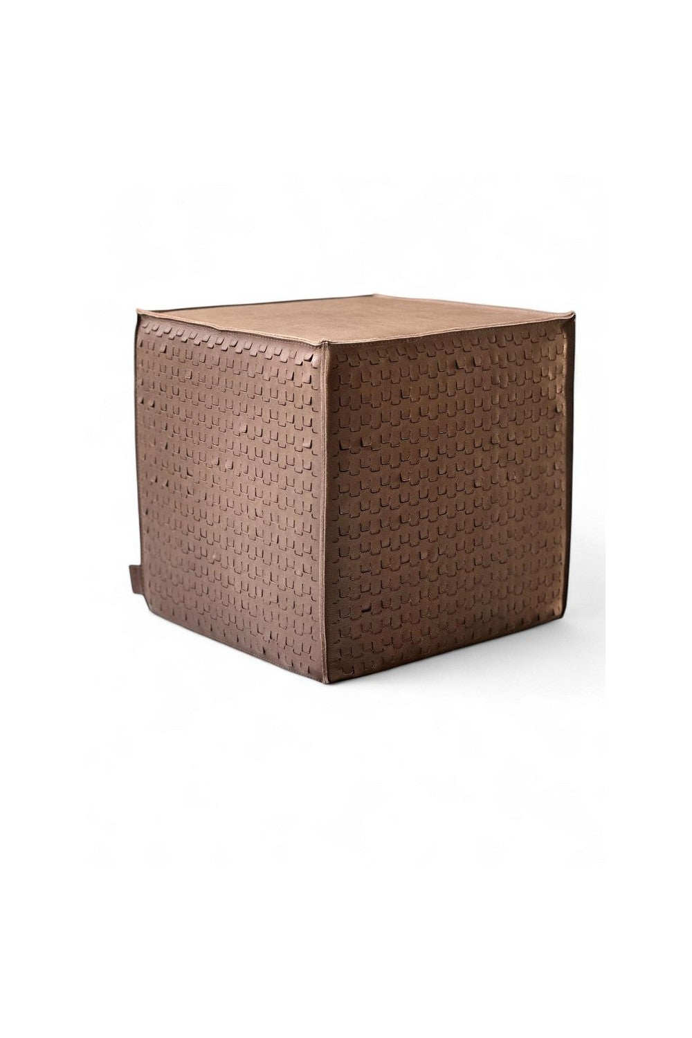 Estetik Decor-Puf Alf Cast Kahverengi Hakiki Deri Lamellebim Desen-Puf-1-Milagron.com