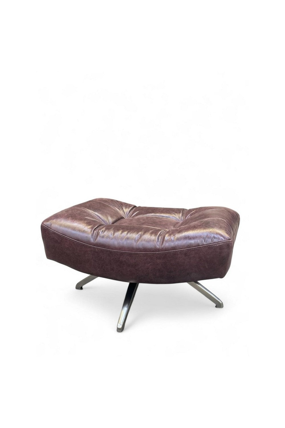 Estetik Decor-Tabure Lordi Roma Bordo - Antik Krom Ayak-Tabure-1-Milagron.com