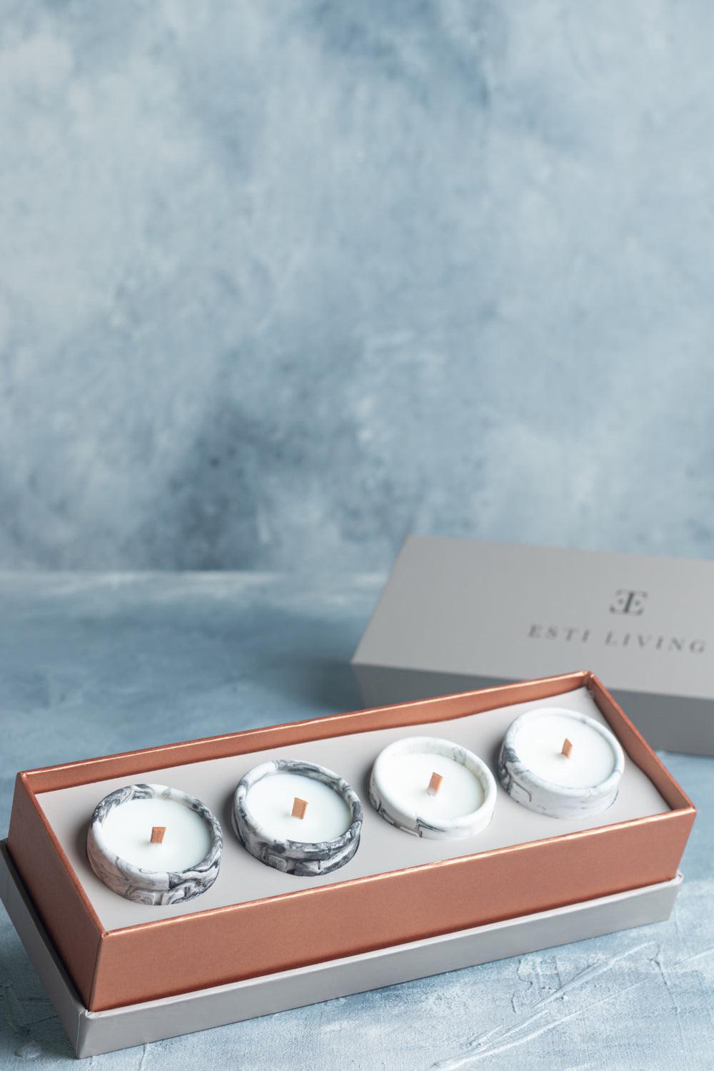 Esti Living-Black Rose Mini 4'lü Mum Seti-Mum-1-Milagron.com