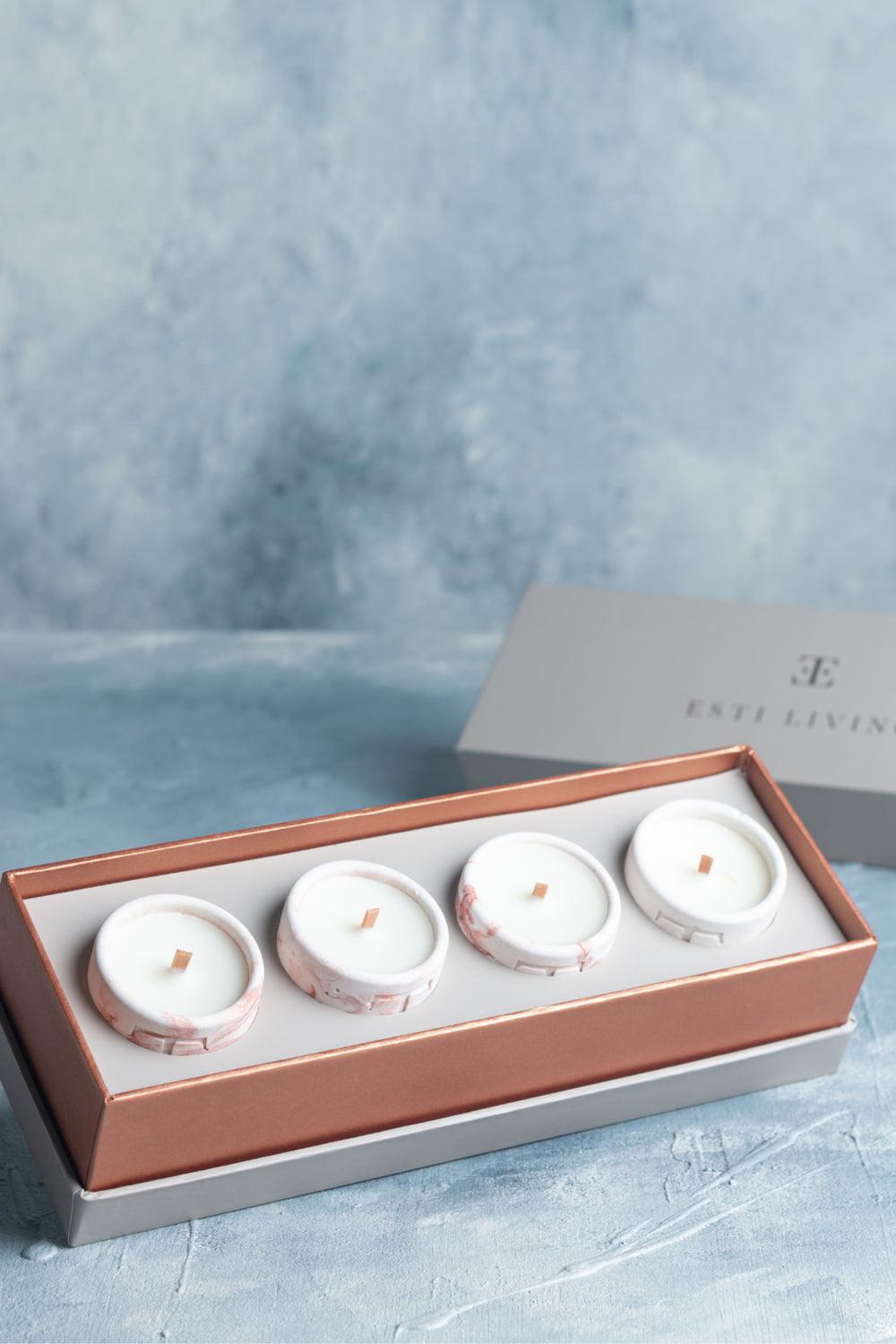 Esti Living-Copper Charm Mini 4'lü Mum Seti-Mum-1-Milagron.com