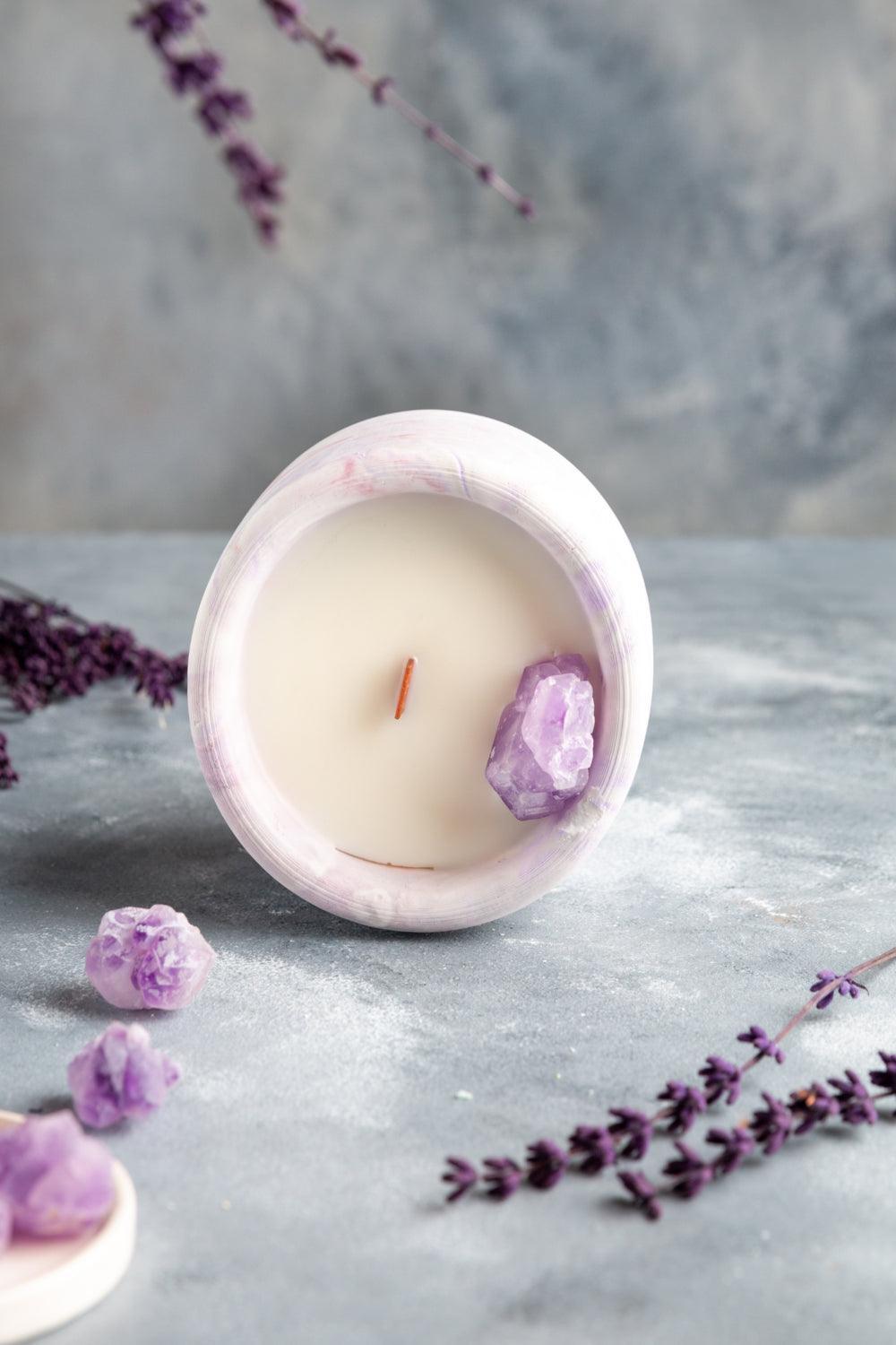 Esti Living-Lavender Büyük Boy Klasik Mum-Mum-1-Milagron.com