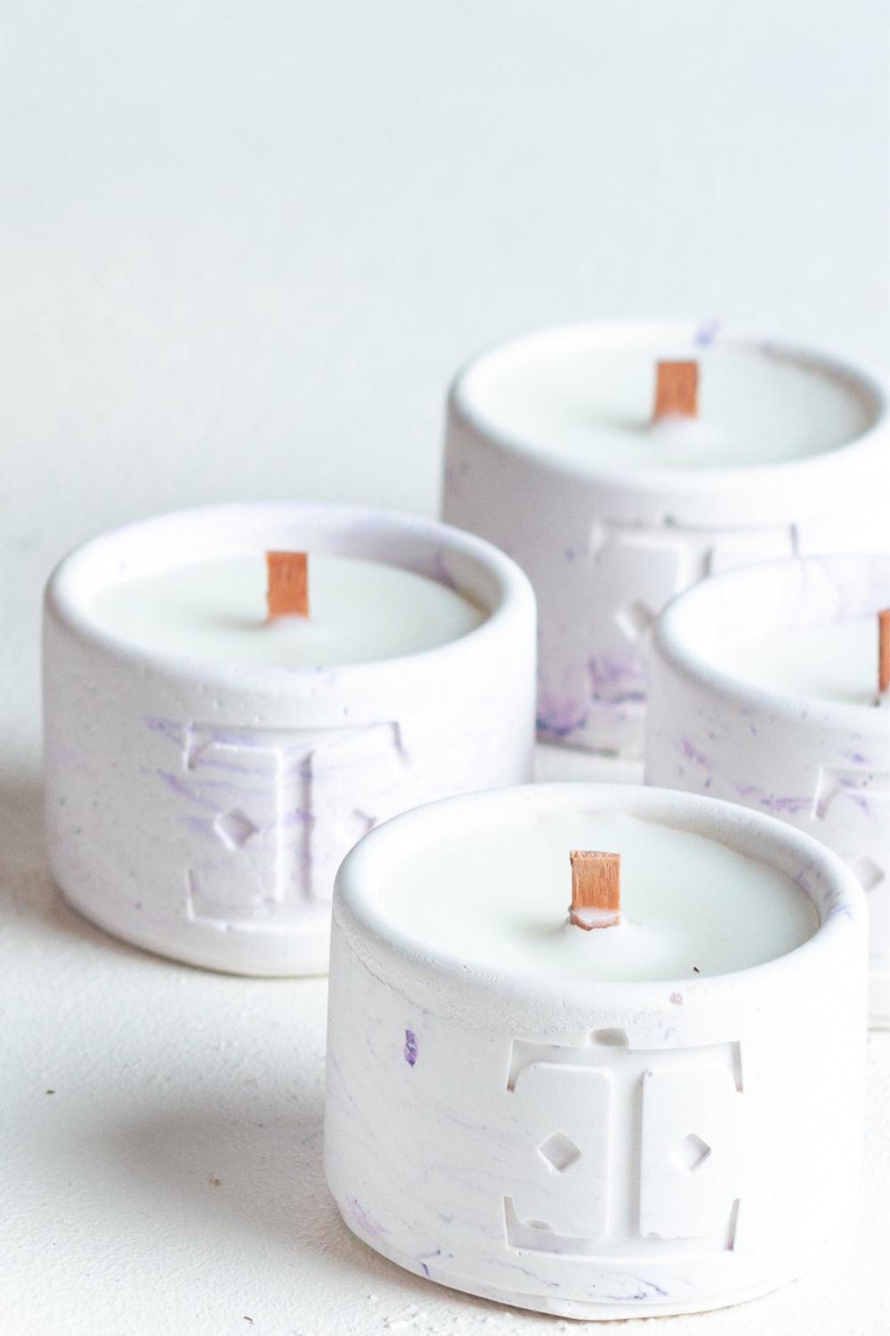 Esti Living-Lavender Mini 4'lü Mum Seti-Mum-1-Milagron.com