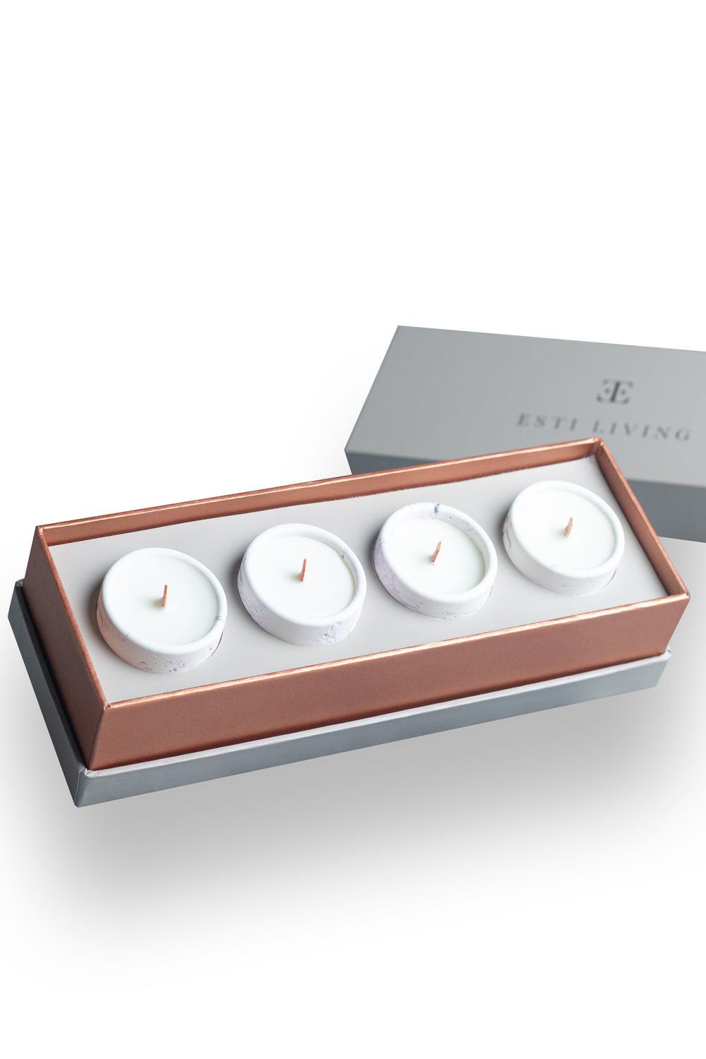 Esti Living-Lavender Mini 4'lü Mum Seti-Mum-2-Milagron.com