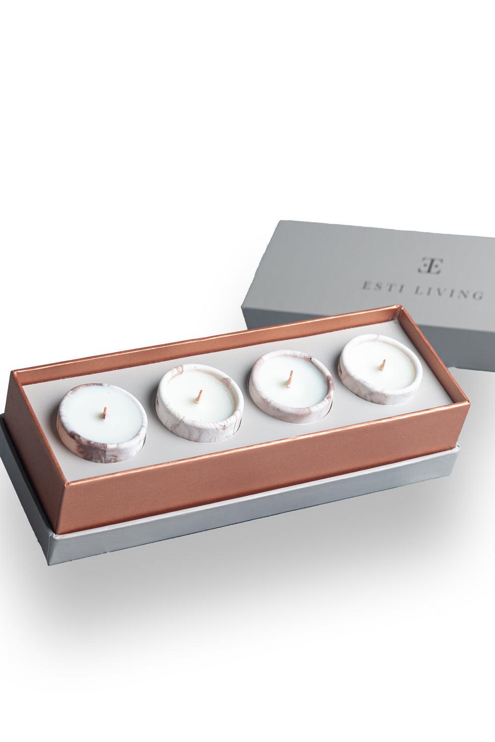 Esti Living-Mocha Dreams Mini 4'lü Mum Seti-Mum-3-Milagron.com