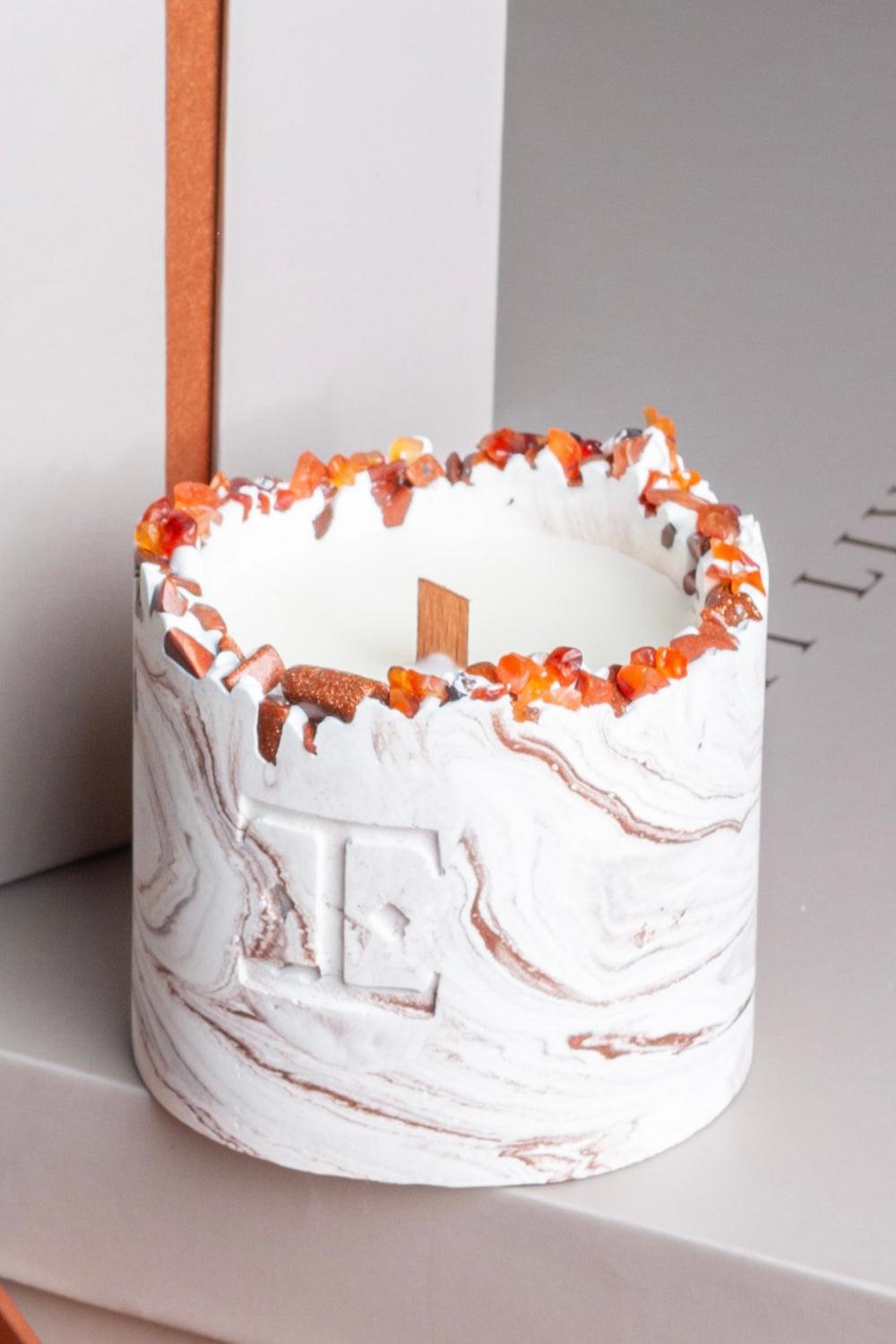 Esti Living-Mocha Dreams Taşlı Küçük Boy Mum-Mum-1-Milagron.com