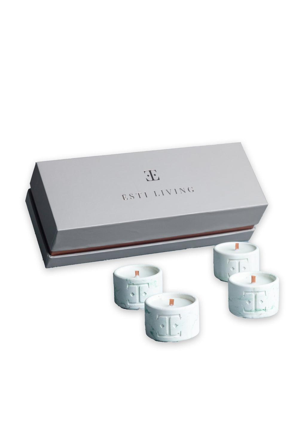 Esti Living-Mystic Green Mini 4'lü Mum Seti-Mum-2-Milagron.com