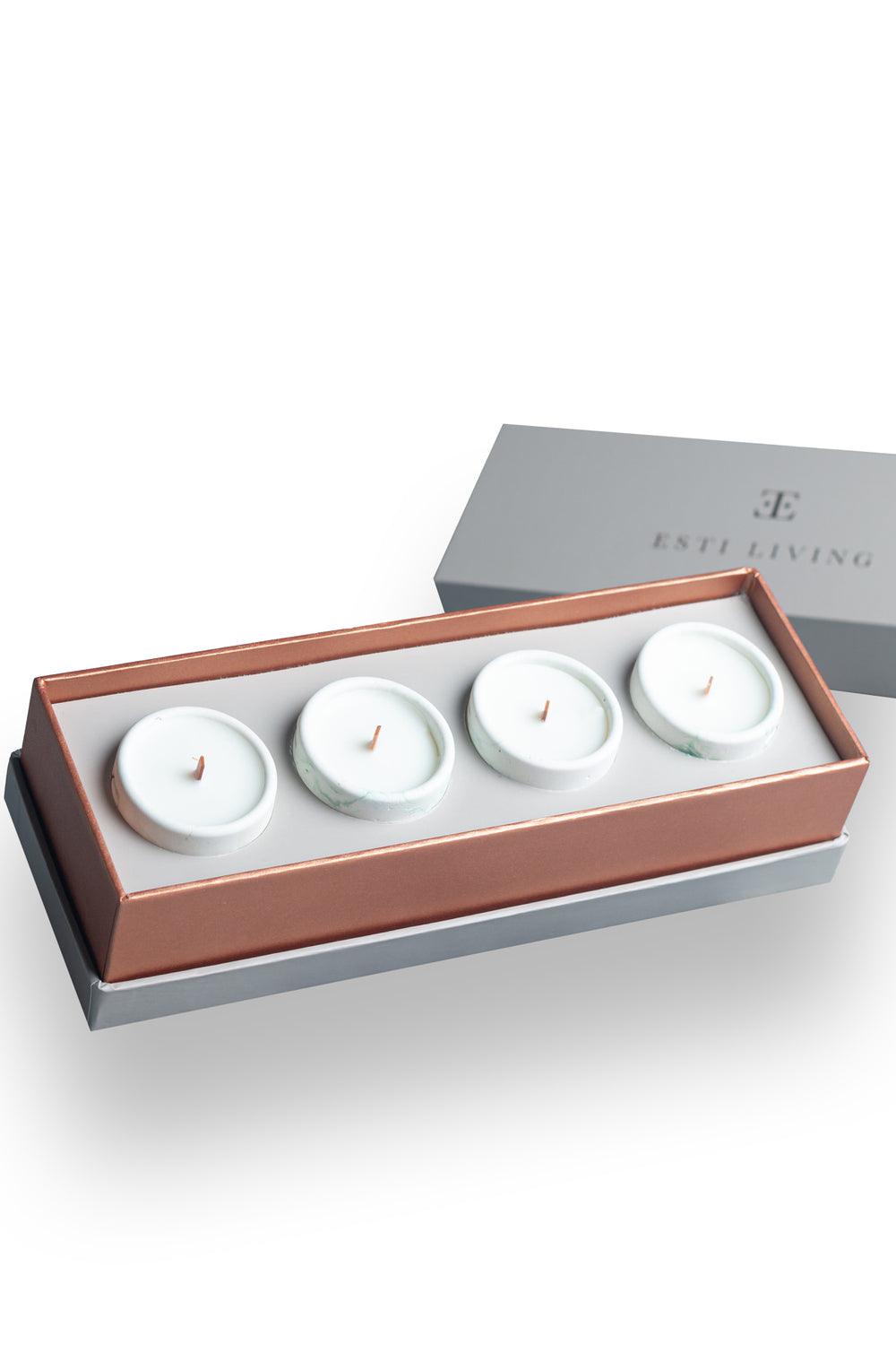 Esti Living-Mystic Green Mini 4'lü Mum Seti-Mum-3-Milagron.com